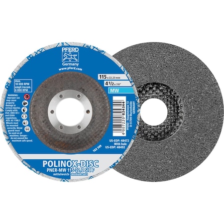 Pferd Pner Disc, T27, 4-1/2", 3Sf, Sic, Fine 48472